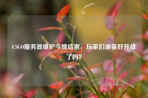 CSGO服務(wù)器維護(hù)今晚結(jié)束，玩家們準(zhǔn)備好開戰(zhàn)了嗎？