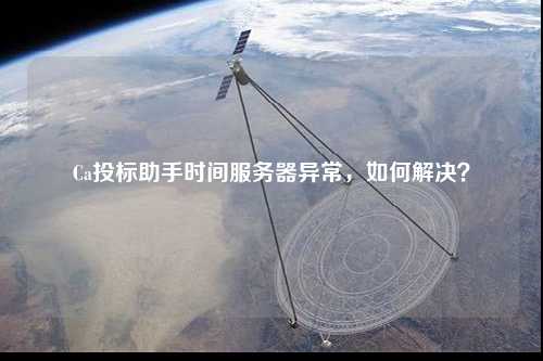 Ca投標(biāo)助手時(shí)間服務(wù)器異常，如何解決？