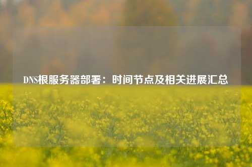 DNS根服務(wù)器部署：時間節(jié)點(diǎn)及相關(guān)進(jìn)展匯總